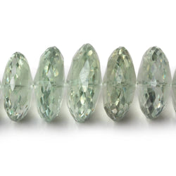 10-19mm Prasiolite (Green Amethyst) German faceted rondelles 16 inch 68 beads AAA (ONLINE ORDER ONLY)