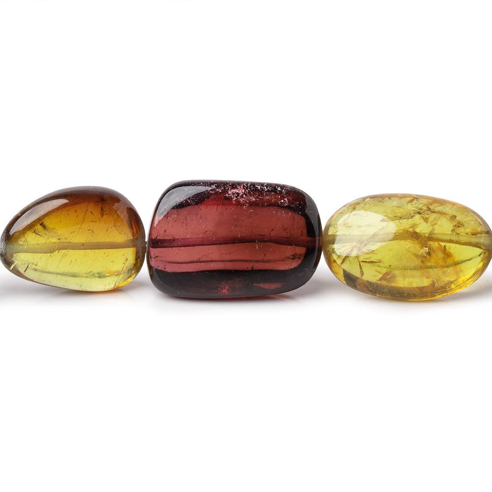 10-20mm Multi Color Tourmaline Plain Nugget Beads 20 inch 37 pieces AAA (ONLINE ORDER ONLY)