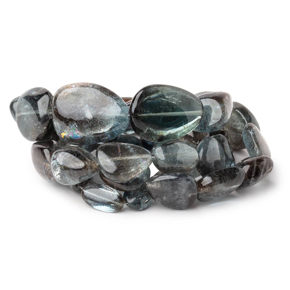 10-25mm Copper Moss Aquamarine Plain Nugget 23 inch 38 Beads AAA (ONLINE ORDER ONLY)