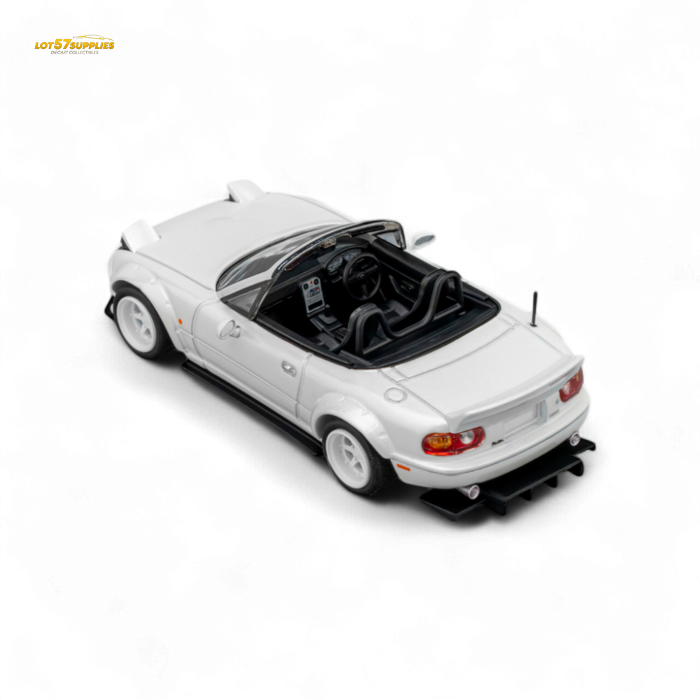 (Pre-Order) Microturbo Custom MX5 Rocket Bunny - Metallic White 1:64 (ONLINE ORDER ONLY)