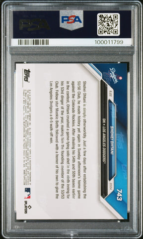 Graded 2024 Topps Now Shohei Ohtani #743 New Day, New Club Phenom Reaches 53/53 Plateau Baseball Card PSA 10 Gem Mint (ONLINE ORDER ONLY)