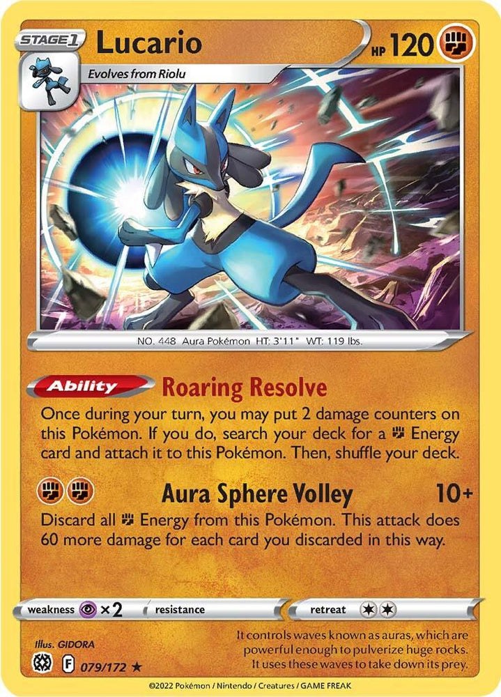 Lucario (079/172) (Theme Deck Exclusive) [Sword & Shield: Brilliant Stars] (Online Only)