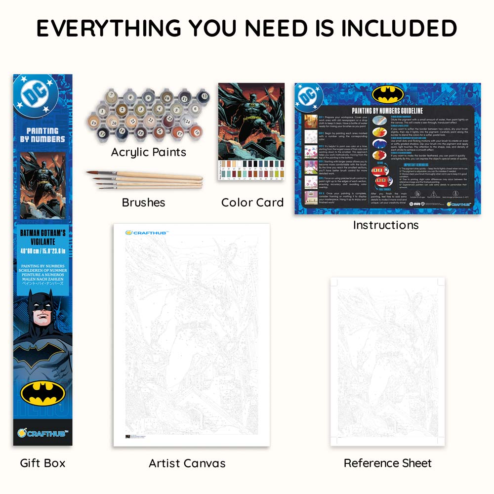 Batman Gotham's Vigilante - Paint By Numbers Kit (ONLINE ORDER ONLY)
