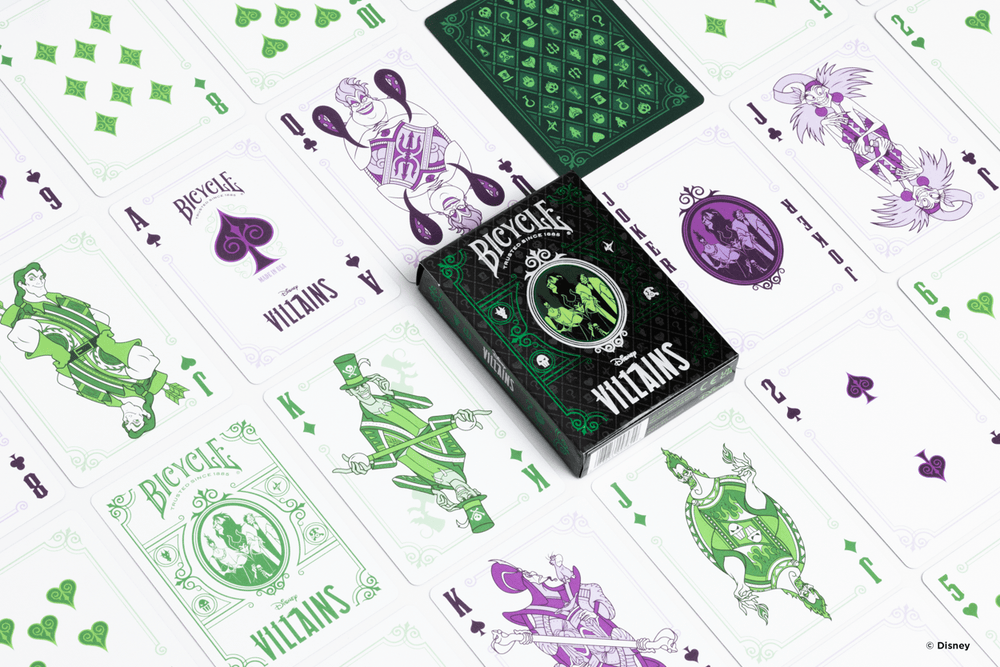 Disney Villains Inspired Playing Cards by Bicycle- Green (ONLINE ORDER ONLY)