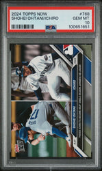Graded 2024 Topps Now Shohei Ohtani/Ichiro #768 Baseball Card PSA 10 Gem Mint (ONLINE ORDER ONLY)