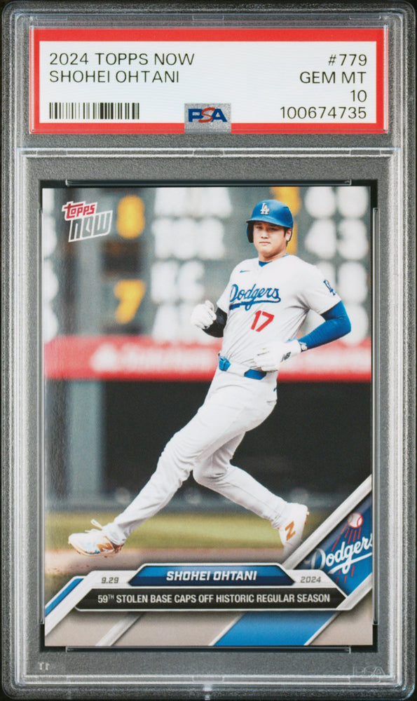 Graded 2024 Topps Now Shohei Ohtani #779 Baseball Card PSA 10 Gem Mint (ONLINE ORDER ONLY)