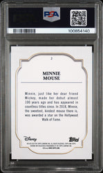 Graded 2024 Topps Chrome Disney Minnie Mouse #2 Trading Card PSA 10 Gem Mint