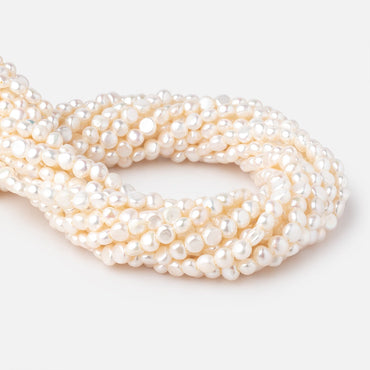 5-6mm Cream Baroque 2mm Large Hole Pearls 15 inch 64 pieces (ONLINE ORDER ONLY)