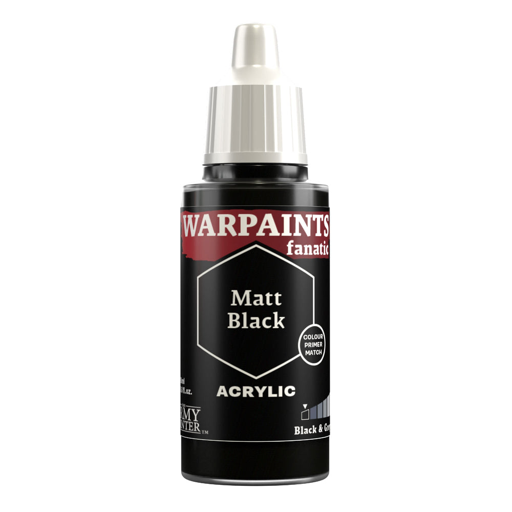 Army Painter Warpaints Fanatic: Matt Black 18ml (ONLINE ORDER ONLY)