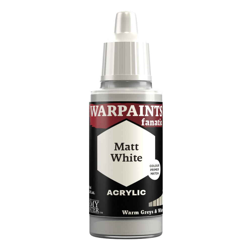 Army Painter Warpaints Fanatic: Matt White 18ml (ONLINE ORDER ONLY)
