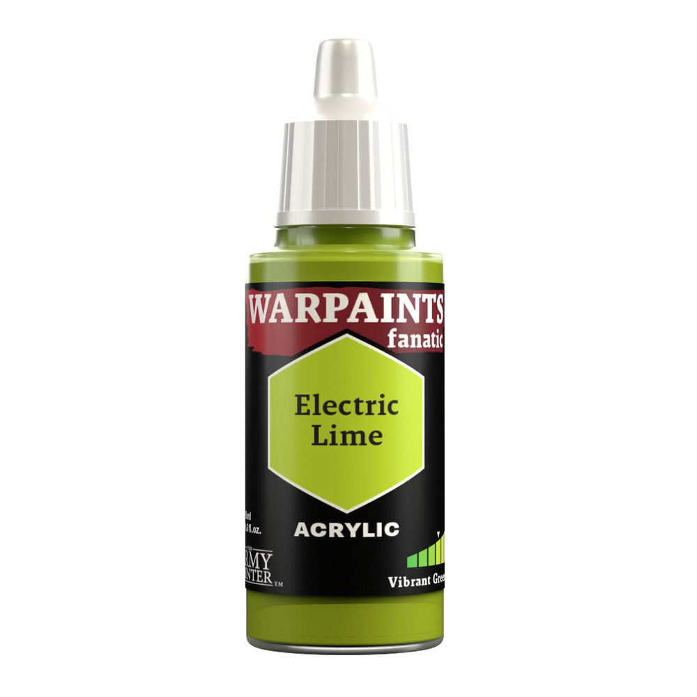 Army Painter Warpaints Fanatic: Electric Lime 18ml (ONLINE ORDER ONLY)