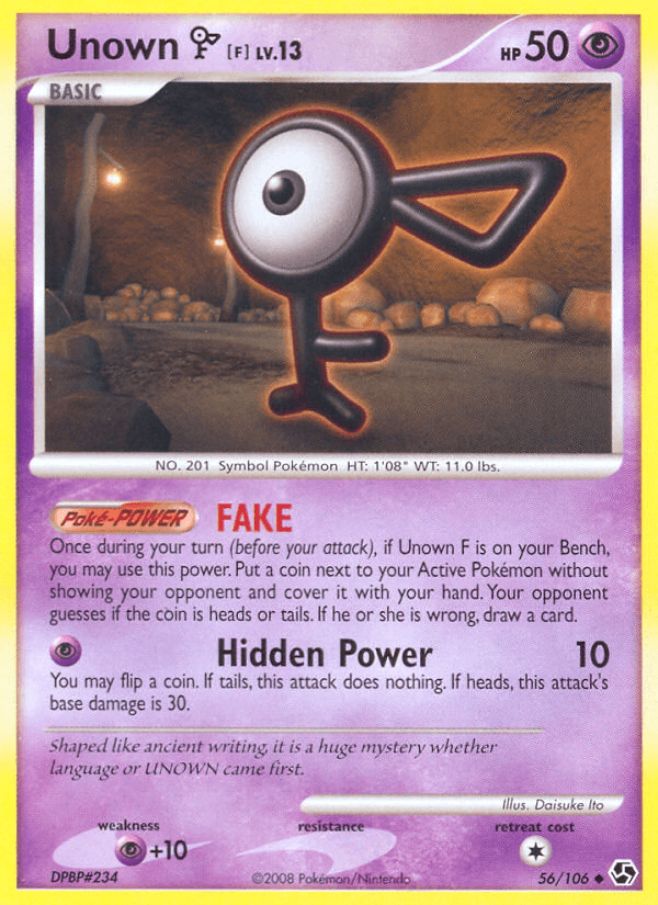 Unown F (56/106) [Diamond & Pearl: Great Encounters] (Online Only)
