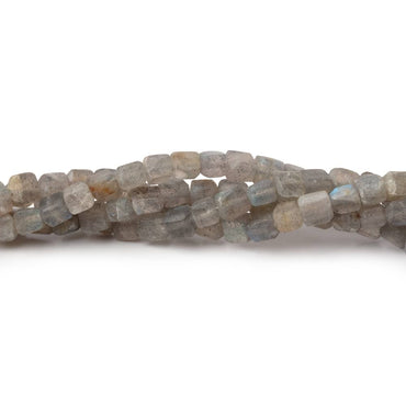 3-4mm Matte Labradorite Plain Cube Beads 7.5 inches 48 pieces (ONLINE ORDER ONLY)