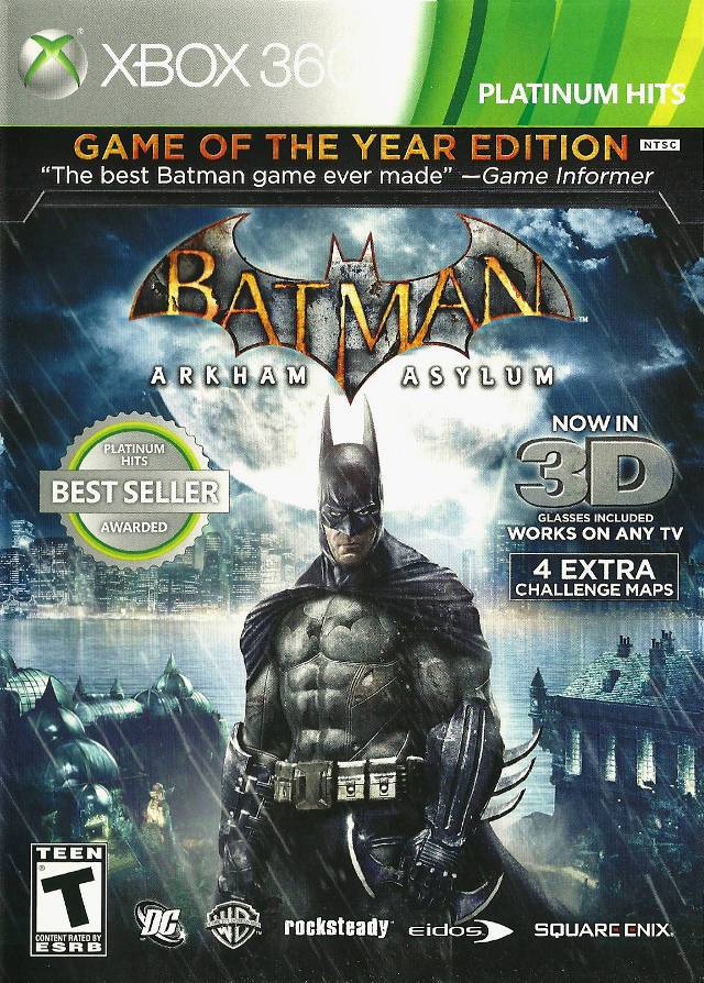 Batman: Arkham Asylum Game Of The Year Edition (Platinum Hits) (Xbox 360) (ONLINE ORDER ONLY)