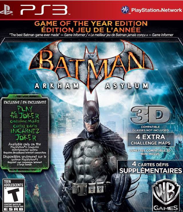 Batman: Arkham Asylum Game Of The Year Edition (Greatest Hits) (Playstation 3) (Online Only)