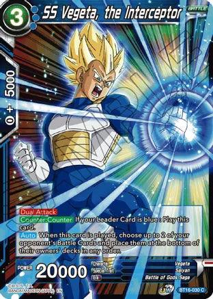 SS Vegeta, the Interceptor (BT16-030) [Realm of the Gods] (ONLINE ORDER ONLY)