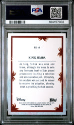 Graded 2024 Topps Chrome Disney King Simba #LK10 The Lion King 30th Anniversary Trading Card PSA 10 Gem Mint
