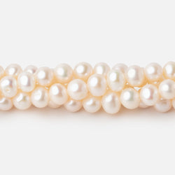 6x5-7x6mm Cream Rose' Off Round Freshwater Pearls 16 inch 71 pcs (ONLINE ORDER ONLY)