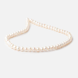 6x5-7x6mm Cream Rose' Off Round Freshwater Pearls 16 inch 71 pcs (ONLINE ORDER ONLY)