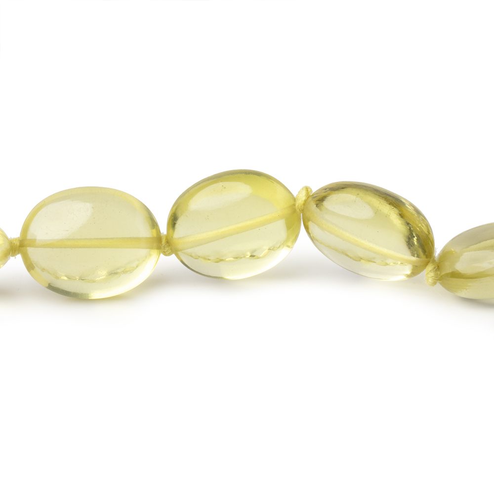 10.5-12.5mm Lemon Quartz Plain Oval Beads 161 inch 35 pieces AA (ONLINE ORDER ONLY)