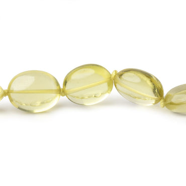 10.5-12.5mm Lemon Quartz Plain Oval Beads 161 inch 35 pieces AA (ONLINE ORDER ONLY)