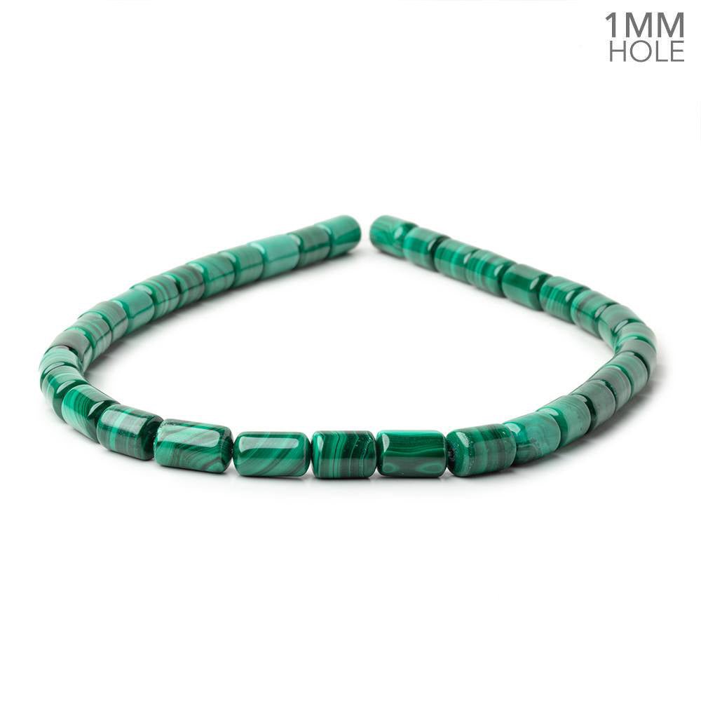 10.5-13.5mm Malachite Plain Tube Beads 14.5 inch 32 pieces 1mm Hole (ONLINE ORDER ONLY)