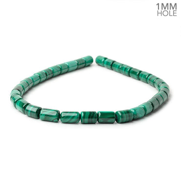 10.5-13.5mm Malachite Plain Tube Beads 14.5 inch 32 pieces 1mm Hole (ONLINE ORDER ONLY)