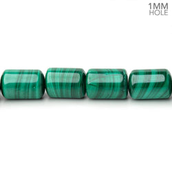 10.5-13.5mm Malachite Plain Tube Beads 14.5 inch 32 pieces 1mm Hole (ONLINE ORDER ONLY)