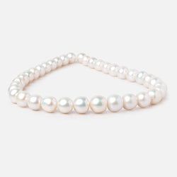 10.5-13.5mm White Off Round Freshwater Pearls 16 inch 36 Beads AA (ONLINE ORDER ONLY)