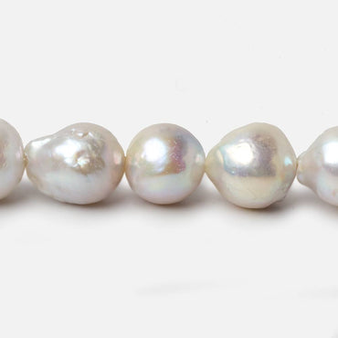 10.5-13mm Off White Baroque Large Hole pearls 8 inch 14 pieces (ONLINE ORDER ONLY)