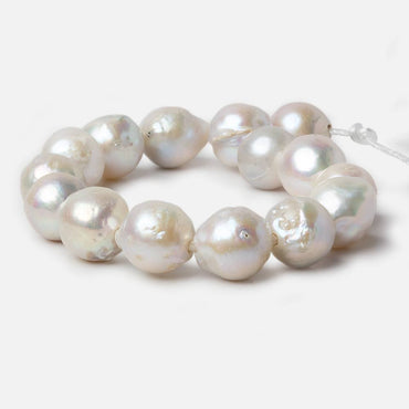 10.5-13mm Off White Baroque Large Hole pearls 8 inch 14 pieces (ONLINE ORDER ONLY)