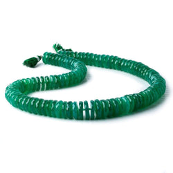 10.5-14.5mm Green Onyx faceted rondelle beads 16.5 inch 109 pieces A grade (ONLINE ORDER ONLY)