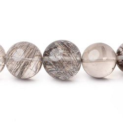 6.5-12mm Rutilated Quartz Plain Round Beads 14.5 inches 41 pieces (ONLINE ORDER ONLY)
