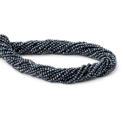 2mm Mystic Black Spinel micro-faceted rounds 13 inch 175 beads AAA (ONLINE ORDER ONLY)