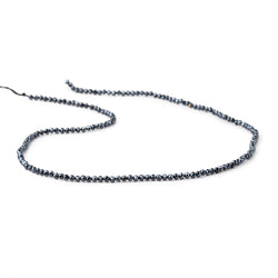 2mm Mystic Black Spinel micro-faceted rounds 13 inch 175 beads AAA (ONLINE ORDER ONLY)