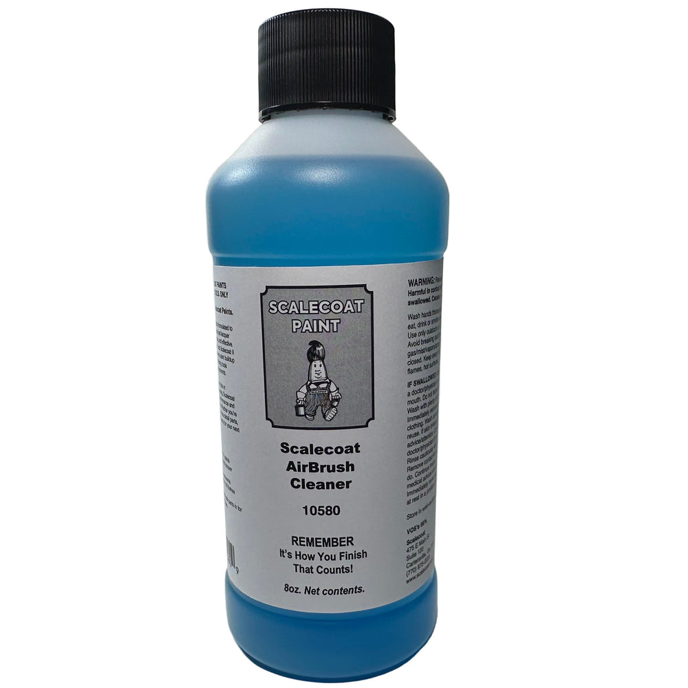 Scalecoat Airbrush Cleaner For Solvent Based Paints 8oz Bottle - 10580 (ONLINE ORDER ONLY)