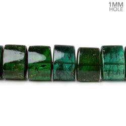 10.5mm Green Tourmaline 1mm hole Center Drilled Plain Trillions 5.75 inch 20 beads AAA+ (ONLINE ORDER ONLY)