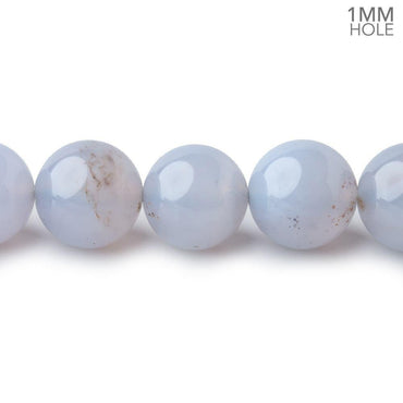 10.5mm Turkish Blue Chalcedony Plain Round Beads 15.5 inch 37 pieces (ONLINE ORDER ONLY)