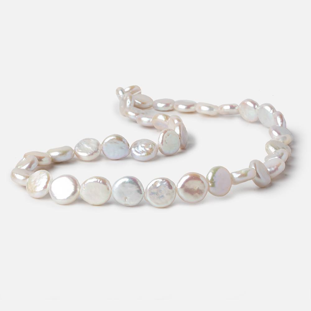 10.5mm White Coin Freshwater Pearl 16 inch 35 pieces (ONLINE ORDER ONLY)