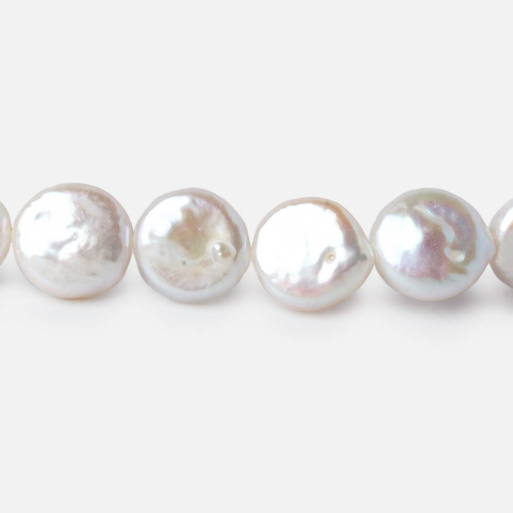 10.5mm White Coin Freshwater Pearl 16 inch 35 pieces (ONLINE ORDER ONLY)