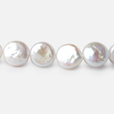 10.5mm White Coin Freshwater Pearl 16 inch 35 pieces (ONLINE ORDER ONLY)