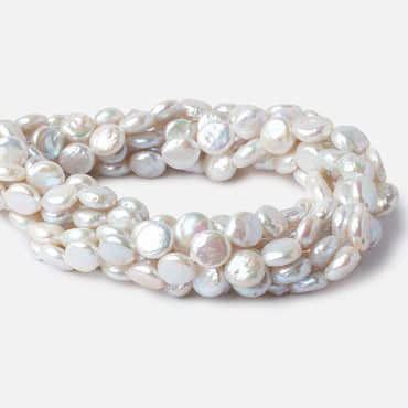 10.5mm White Coin Freshwater Pearl 16 inch 35 pieces (ONLINE ORDER ONLY)