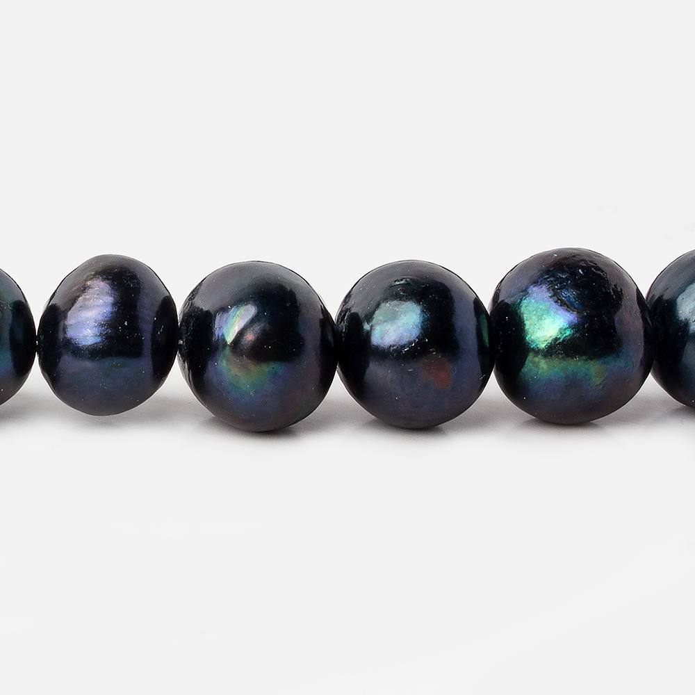 10.5x9-11.5x11mm Peacock Navy Baroque Freshwater Pearl 15 inch 36 pieces (ONLINE ORDER ONLY)