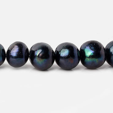 10.5x9-11.5x11mm Peacock Navy Baroque Freshwater Pearl 15 inch 36 pieces (ONLINE ORDER ONLY)