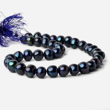 10.5x9-11.5x11mm Peacock Navy Baroque Freshwater Pearl 15 inch 36 pieces (ONLINE ORDER ONLY)