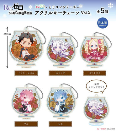 Re:Zero - Starting Life in Another World - Toji Colle Acrylic Keychain Vol.2 Key Chain Set 1 Box (5 pcs)