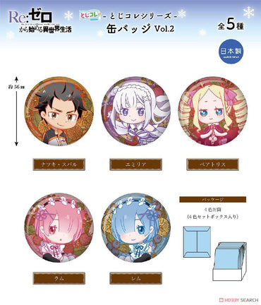 Re:Zero -Starting Life in Another World- Toji Colle Can Badge Vol.2 Button Set 1 Box (5 pcs)
