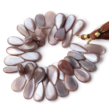19.5x9-23.5x12.5mm Chocolate Moonstone Plain Pear 8 inch 40 Beads (ONLINE ORDER ONLY)