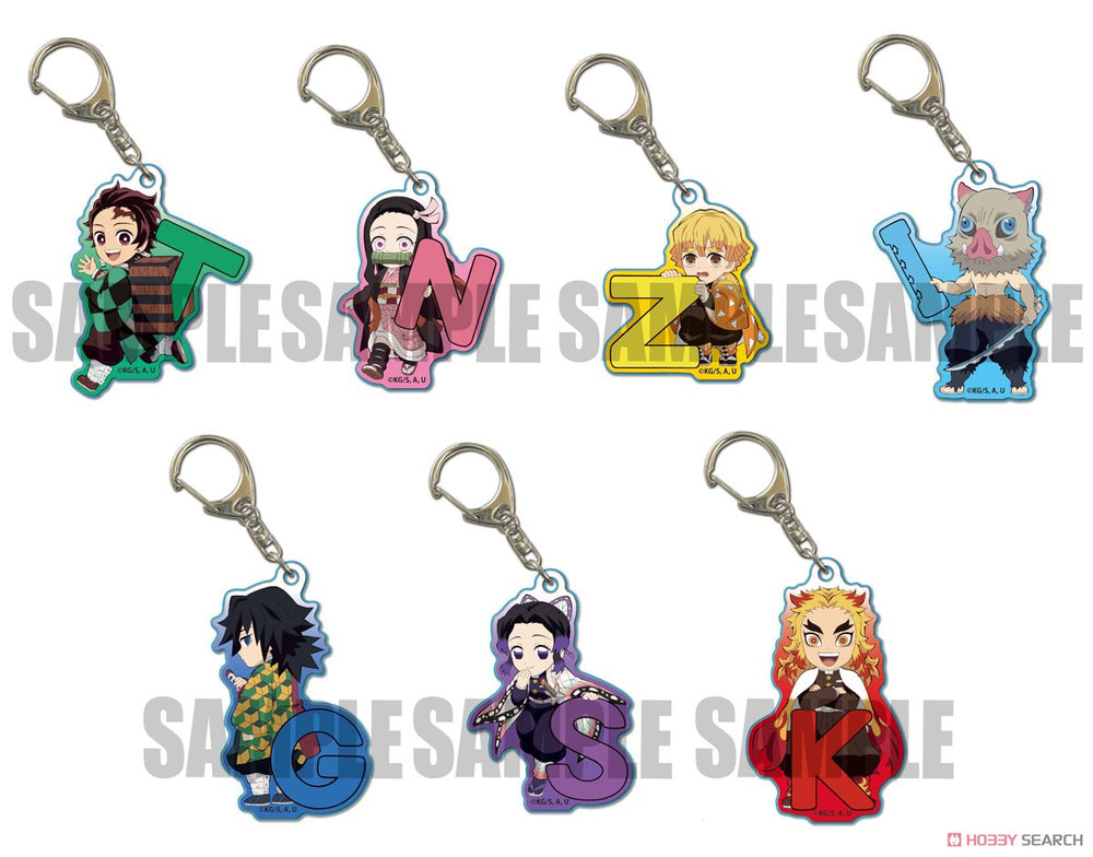 Demon Slayer Kimetsu No Yaiba Trading Acrylic Key Ring Alphabet Ver. Blind Box (1 Blind Box) (ONLINE ORDER ONLY)