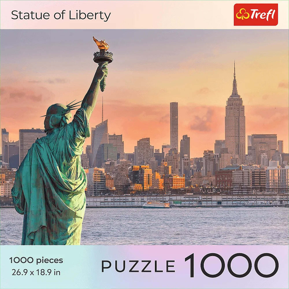Trefl Red National Parks Statue of Liberty 1000 Piece Puzzle